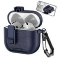 thumbnail image 1 of Decase Compatible with Airpods 4th Gen Case with Phone Stand,Full Body Drop Protection Cover Automatic Snap Switch Lock Design w/ Carabiner Keychain Headphone Case Fits for Airpods 4th Gen,Darkblue, 1 of 6