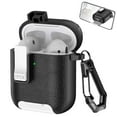 thumbnail image 1 of Decase Compatible with Apple Airpods 2nd Gen / 1st Gen Case with Phone Stand,Full Body Drop Protection Cover Automatic Snap Switch Lock Design with Carabiner Keychain Headphone Case,Whiteblack, 1 of 7