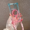 thumbnail image 1 of Decase Compatible with Apple iPhone 15 Pro Max Gradient Mag-Safe Case,Shock-Resistant Rugged PC+TPU Protective Cover,Dual-Layer Anti-Scratch Transparent Magnetic Case with Strap Lanyard,Bluepink, 1 of 11