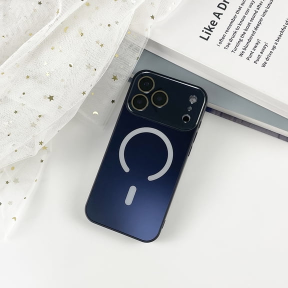 Decase Compatible with Apple iPhone 17 Pro 2025 Large Window Mag-Safe Case,Rugged PC+TPU Hybrid Protective Case,Full Camera Lens Protective Film,Shock-Absorbent Matte Back Cover,Black