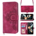 thumbnail image 1 of Decase Compatible With Google Pixel 7 Case Magnetic Wallet Flip Cover with Card Holder Kickstand Design Crossbody Strap Embossed PU Leather Folio Cover for Google Pixel 7, Red, 1 of 10
