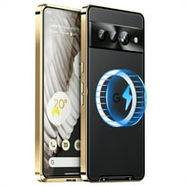 Decase Compatible with Google Pixel 7 Pro Case, Ultra Slim Magnetic Frosted Metal Case with Wireless Charging Shockproof Protective Case for Google Pixel 7 Pro, Gold