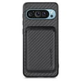 thumbnail image 1 of Decase Compatible with Google Pixel 9 / 9 Pro 5G Slim Credit Card Holder Phone Case,2 in 1 Magnetic Detachable Wallet Cover Carbon Fiber Pattern Shockproof Slim Case,Black, 1 of 5