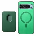 thumbnail image 1 of Decase Compatible with Google Pixel 9 Pro XL Faux Leather Magnetic 2 in 1 Detachable Wallet Case with Card Holder Men Women Compatible with MagSafe,Green, 1 of 6