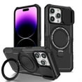 thumbnail image 1 of Decase Compatible with MagSafe Case for iPhone 13, Magnetic Invisible Ring Stand,Slim Shockproof Dual-Layer Anti-Scratch Slide Camera Lens Protector PC Back Cover Case, black, 1 of 8