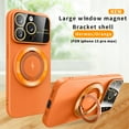 thumbnail image 1 of Decase Compatible with MagSafe Case for iPhone 13 Pro Max, Slim MagSafe Magnetic Full Cover Lens Protector,Anti-Scratch Shockproof with Built-in Ring Holder Stand Cover Case, orange, 1 of 1