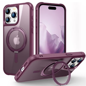 Decase Compatible with MagSafe Case for iPhone 14 Plus, Slim MagSafe Magnetic 360 °Rotation Ring Holder Stand Rugged Shockproof Anti-Scratch Case Cover, winered
