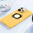 thumbnail image 1 of Decase Compatible with MagSafe Case for iPhone 14 Pro Max, Built-in Glass Camera Lens Protector Logo View,Slim Magnetic MagSafe Shockproof Anti-Fall Matte PC Back Cover Case, yellow, 1 of 8