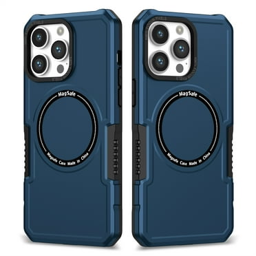 Decase Compatible with MagSafe Case for iPhone 15 Plus, Shockproof Anti-fall Dual-layer Protector Case,Non-Slip Rugged MagSafe Soft TPU Bumper Hard PC Back Cover Case, royalblue
