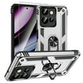 thumbnail image 1 of Decase Compatible with Moto G Power (2025) Case+1-Pack Tempered Screen Protector, Military Grade Drop Protection Cover with 360° Rotating Kickstand, Heavy Duty Shockproof Rugged Phone Case,Silver, 1 of 7