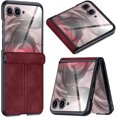 thumbnail image 1 of Decase Compatible with Motorola Razr 60 2025 Case,Built-in Tempered Glass Screen Protector & Hinge Protection & Thin Hard Matte PC Shockproof Phone Cover Fits for Motorola Razr 60/Razr 2025,Red, 1 of 10