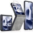 thumbnail image 1 of Decase Compatible with Motorola Razr Ultra 2025/Razr 60 Ultra Case, with Screen Protector & Hinge Protection & Hard Matte PC Shockproof Phone Cover Fits for Moto Razr Ultra 60 Ultra/Razr 2025,Gray, 1 of 10