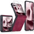 thumbnail image 1 of Decase Compatible with Motorola Razr Ultra 2025/Razr 60 Ultra Case, with Screen Protector & Hinge Protection & Hard Matte PC Shockproof Phone Cover Fits for Moto Razr Ultra 60 Ultra/Razr 2025,Red, 1 of 10