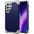 thumbnail image 1 of Decase Compatible with Samsung Galaxy S23 Ultra Case, Heavy Duty Shockproof Protection Soft Silicone Rubber+Hard Plastic Bumpers Hybrid Protective Case for Samsung Galaxy S23 Ultra, Darkblue, 1 of 7