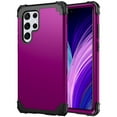 thumbnail image 1 of Decase Compatible with Samsung Galaxy S23 Ultra Case, Heavy Duty Shockproof Protection Soft Silicone Rubber+Hard Plastic Bumpers Hybrid Protective Case for Samsung Galaxy S23 Ultra, Purple, 1 of 7