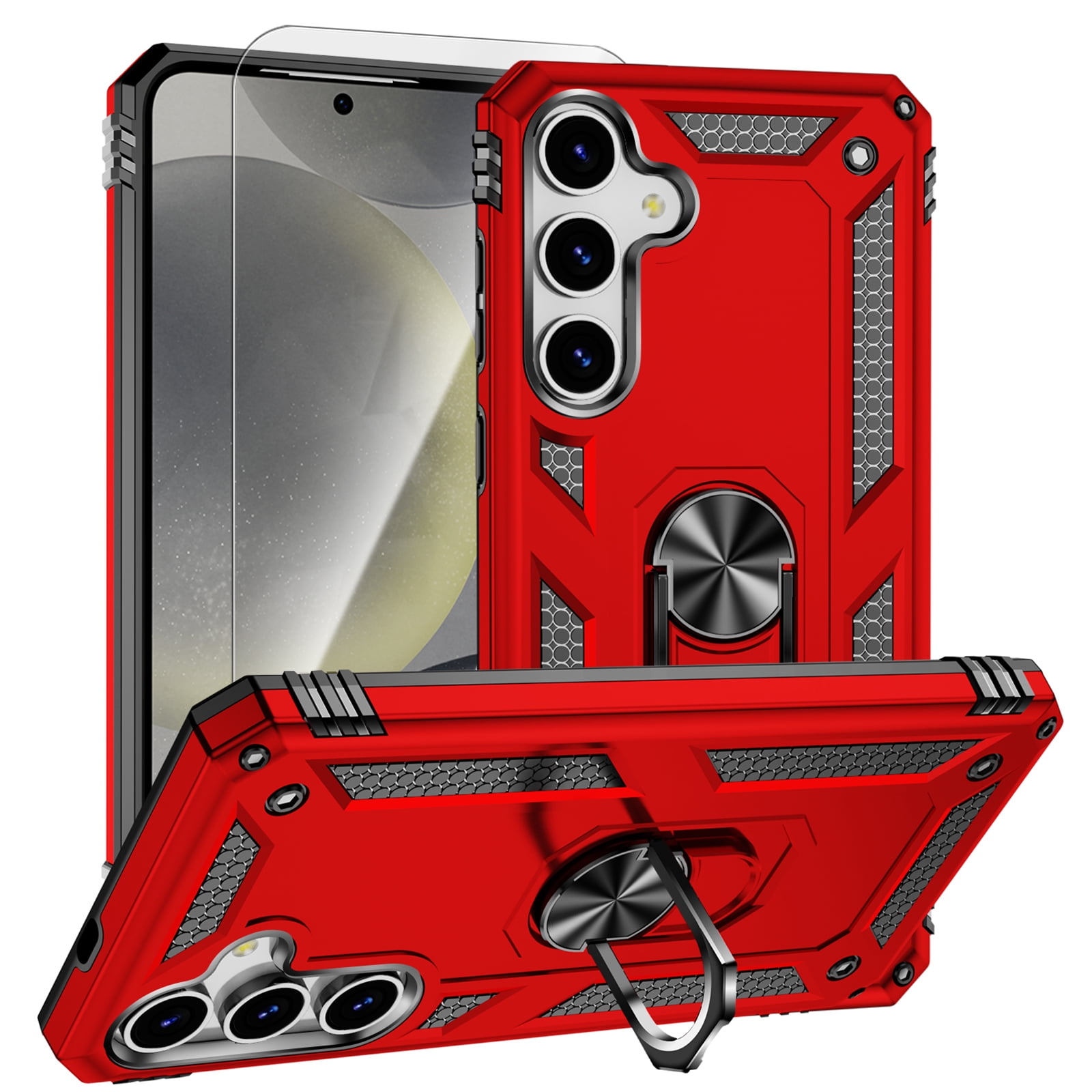 Decase Compatible with Samsung Galaxy S25 2025 Case+1-Pack Tempered ...