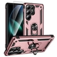 thumbnail image 1 of Decase Compatible with Samsung Galaxy S25 Edge 2025 Case+1-Pack Tempered Screen Protector,Military Grade Drop Protection Cover with 360° Rotating Kickstand,Heavy Duty Shockproof Phone Case,Rosegold, 1 of 7