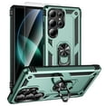 thumbnail image 1 of Decase Compatible with Samsung Galaxy S25 Edge 2025 Case+1-Pack Tempered Screen Protector,Military Grade Drop Protection Cover with 360° Rotating Kickstand,Heavy Duty Shockproof Phone Case,Darkgreen, 1 of 7