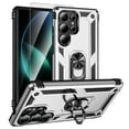 thumbnail image 1 of Decase Compatible with Samsung Galaxy S25 Ultra 2025 Case+1-Pack Tempered Screen Protector,Military Grade Drop Protection Cover with 360° Rotating Kickstand,Heavy Duty Shockproof Phone Case,Silver, 1 of 3