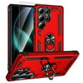 thumbnail image 1 of Decase Compatible with Samsung Galaxy S25 Ultra 2025 Case+1-Pack Tempered Screen Protector,Military Grade Drop Protection Cover with 360° Rotating Kickstand,Heavy Duty Shockproof Phone Case,Red, 1 of 7