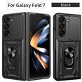 thumbnail image 1 of Decase Compatible with Samsung Galaxy Z Fold7 Rugged Case, Shockproof Case with Slide Lens Cover,Compatible with Samsung Galaxy Z Fold7 Case Ring Kickstand 2 in 1 Phone Case Cover,Black, 1 of 12
