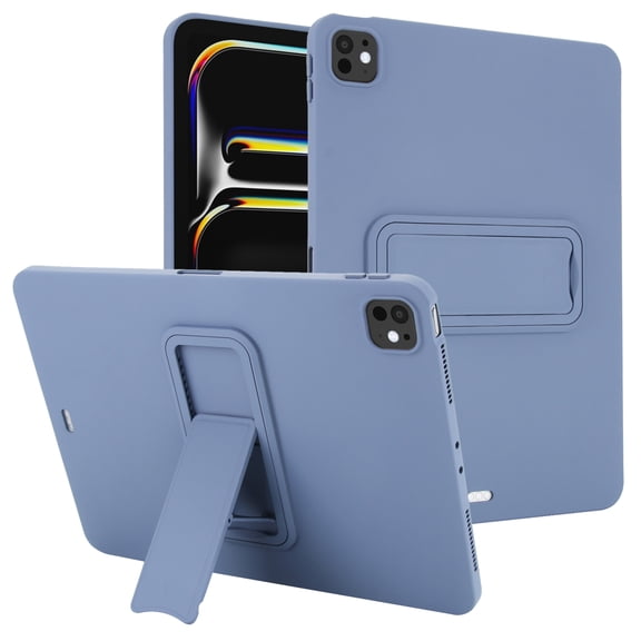 Decase Compatible with iPad Pro 11-inch (M4 2024 / M5 2025) Case with Adjustable Stand, Shock-Absorbent Hard PC+TPU Cover for Kids, Anti-Scratch Matte Shell Cover,Lavendergray