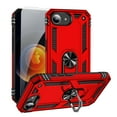 thumbnail image 1 of Decase Compatible with iPhone 16E 2025 Case+1-Pack Tempered Screen Protector, Military Grade Drop Protection Cover with 360° Rotating Kickstand, Heavy Duty Shockproof Rugged Phone Case,Red, 1 of 6