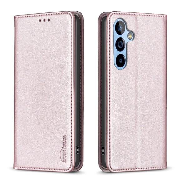 Decase Cover For Samsung Galaxy A54 5G,Shockproof PU Leather Book Folding Flip Folio Case with Card Holders Kickstand Magnetic Closure TPU Inner Shell Protective Cover for Women Men,gold