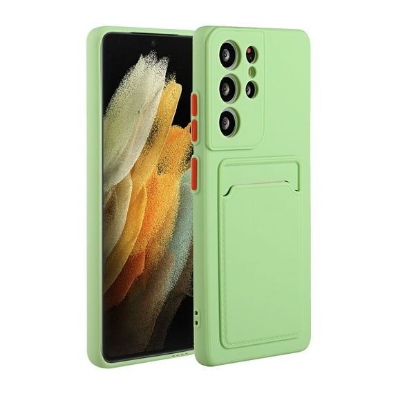 Decase Cover For Samsung Galaxy S23 Ultra 6.8 inch,Shockproof Soft TPU Card Solt Rubber Case Cover,Green