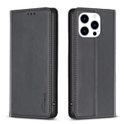 Decase Cover For iPhone 14,Shockproof PU Leather Book Folding Flip Folio Case with Card Holders Kickstand Magnetic Closure TPU Inner Shell Protective Cover for Women Men,black
