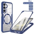 thumbnail image 1 of Decase Cover For Samsung Galaxy A36 5G Full Body Magnetic Case,Slim Shockproof with Built-in Screen Protector  Magnetic Mag-safe Dual-layer Protector Acrylic Back Cover Case ,Blue, 1 of 9