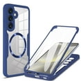 thumbnail image 1 of Decase Cover For Samsung Galaxy S22 Full Body Magnetic Case,Slim Shockproof with Built-in Screen Protector  Magnetic Mag-safe Dual-layer Protector Acrylic Back Cover Case ,Blue, 1 of 9