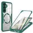 thumbnail image 1 of Decase Cover For Samsung Galaxy S22 Plus Full Body Magnetic Case,Slim Shockproof with Built-in Screen Protector  Magnetic Mag-safe Dual-layer Protector Acrylic Back Cover Case ,Darkgreen, 1 of 9