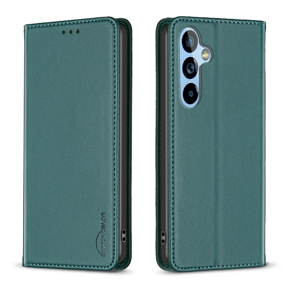 Decase Cover For Samsung Galaxy S22,Shockproof PU Leather Book Folding Flip Folio Case with Card Holders Kickstand Magnetic Closure TPU Inner Shell Protective Cover for Women Men,green