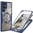 thumbnail image 1 of Decase Cover For Samsung Galaxy S22 Ultra Full Body Magnetic Case,Slim Shockproof with Built-in Screen Protector  Magnetic Mag-safe Dual-layer Protector Acrylic Back Cover Case ,Blue, 1 of 8