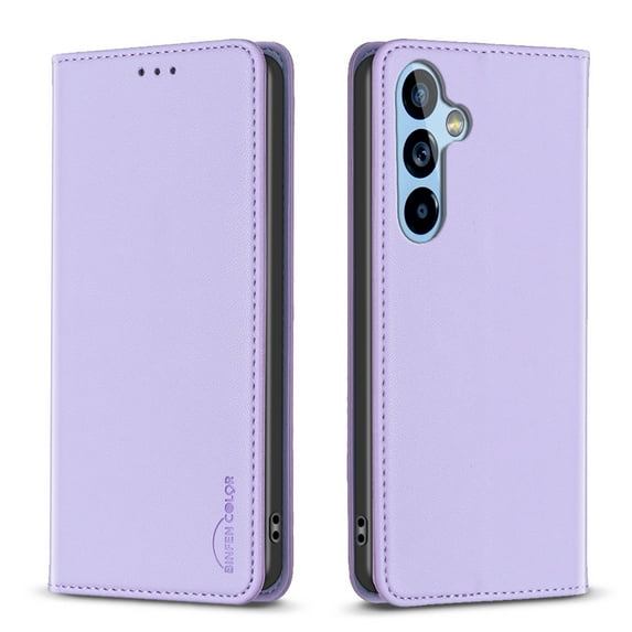 Decase Cover For Samsung Galaxy S23, Shockproof PU Leather Book Folding Flip Folio Case with Card Holders Kickstand Magnetic Closure TPU Inner Shell Protective Cover for Women Men, lightpurple