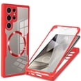 thumbnail image 1 of Decase Cover For Samsung Galaxy S25 Ultra Full Body Magnetic Case,Slim Shockproof with Built-in Screen Protector  Magnetic Mag-safe Dual-layer Protector Acrylic Back Cover Case ,Red, 1 of 7