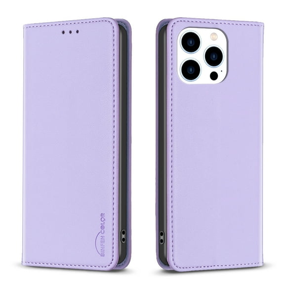 Decase Cover For iPhone 11, Shockproof PU Leather Book Folding Flip Folio Case with Card Holders Kickstand Magnetic Closure TPU Inner Shell Protective Cover for Women Men, lightpurple