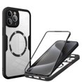 thumbnail image 1 of Decase Cover For iPhone 14 Pro Max Full Body Magnetic Case,Slim Shockproof with Built-in Screen Protector  Magnetic Mag-safe Dual-layer Protector Acrylic Back Cover Case ,Black, 1 of 8
