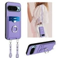 thumbnail image 1 of Decase Crossbody Wallet Case for Google Pixel 9 / 9 Pro 6.3" Case with Card Slot Holder,Slim Fit Leather Lanyard Phone Cover with Finger Grip Ring Stand for Google Pixel 9 / 9 Pro 6.3", Purple, 1 of 6