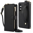 thumbnail image 1 of Decase Crossbody Wallet Case for Samsung Galaxy A53 5G RFID Blocking 6-Card Holder Soft PU Leather Adjustable Shoulder Strap Zipper Pocket Metal Buckle Wristband Phone Case,Black, 1 of 7