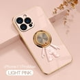 thumbnail image 1 of Decase Cute Case for iPhone 11 Pro Max Ultra Slim Three-Dimensional Astronaut Hidden Kickstand Finger Ring Gold Plating Shockproof Case For iPhone 11 Pro Max,Lightpink, 1 of 7