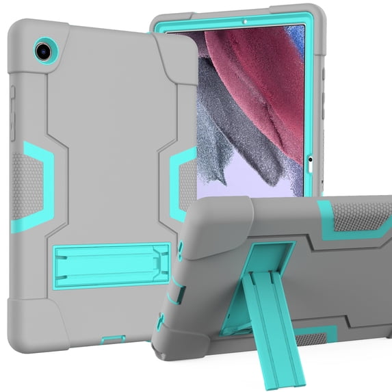 Decase Cute Tablet Case for Samsung Galaxy Tab A8 10.5 2022 tablet SM-X200/X205, Rugged 3 Layer Protection Shockproof Tablet Cover with Built-in Stand,Gray+Mint