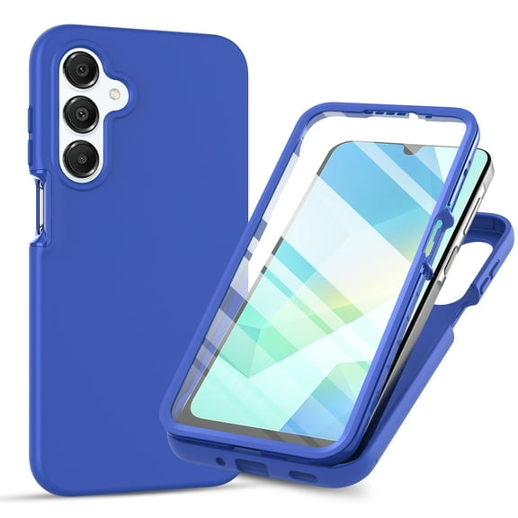 Decase Dual-Layer Hard Case for Samsung Galaxy A16 5G,Shock-Absorbent Hybrid PC+TPU Rugged Bumper Cover,Heavy Duty A16 Case,Full Body Protection with Built-in Screen Protector,Darkblue