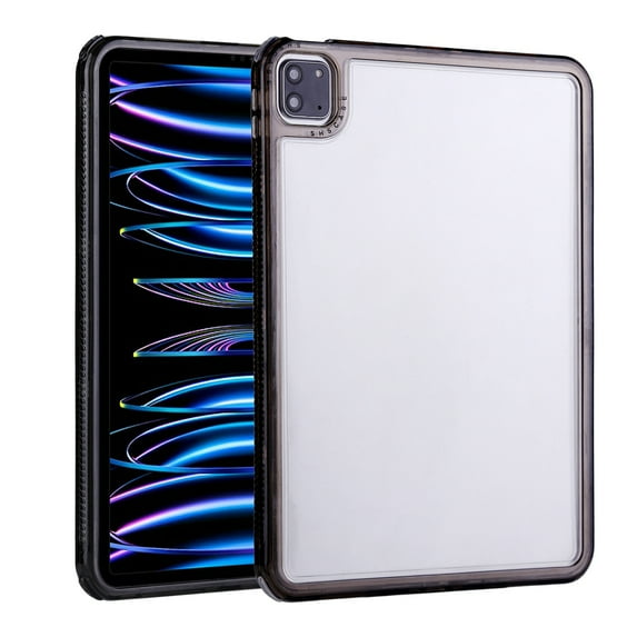 Decase Durable Transparent Tablet Case for iPad Pro 13 2024,Slim, Shockproof & Lightweight Protective Cover,Scratch-Resistant,for iPad Pro 13 2024 Hybrid PC+TPU Clear Rugged Tablet Cover,Black