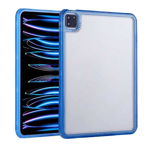 Decase Durable Transparent Tablet Case for iPad Pro 13 2024,Slim, Shockproof & Lightweight Protective Cover,Scratch-Resistant,for iPad Pro 13 2024 Hybrid PC+TPU Clear Rugged Tablet Cover,Blue