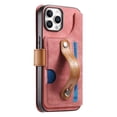 thumbnail image 1 of Decase Fashion Anti-Scratch Case for iPhone 16 Pro Max Shockproof Wallet Cover with RFID Blocking Wrist Strap Flip Credit Card Holder Slot, Folio PU Leather+TPU Bumper Back Cover,Pink, 1 of 8