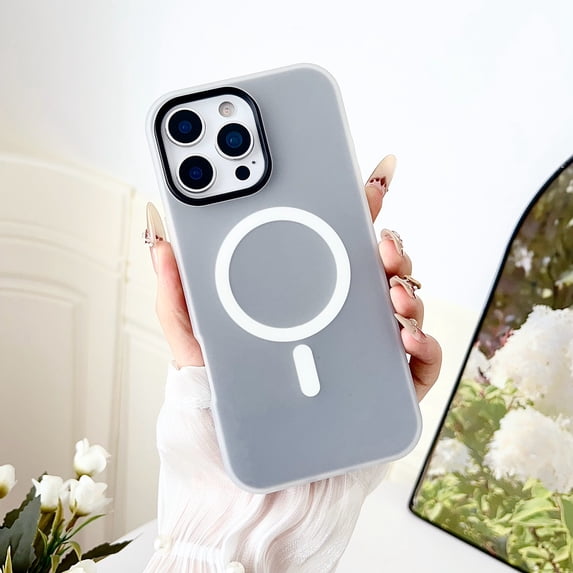Decase Fashion Magnetic Case for iPhone 11 Pro Max,Rugged Magnetic Back Cover,Compatible with Mag-Safe,Matte Slim Shockproof Hard PC+Soft TPU Bumper Protective Phone Cover for Women Men,Black