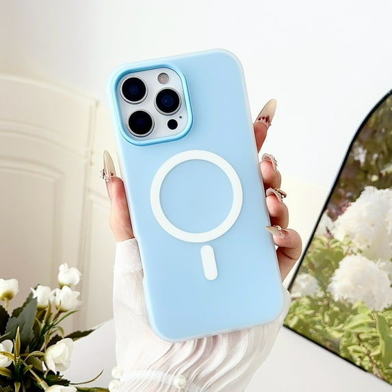 Decase Fashion Magnetic Case for iPhone 11 Pro,Rugged Magnetic Back Cover,Compatible with Mag-Safe,Matte Slim Shockproof Hard PC+Soft TPU Bumper Protective Phone Cover for Women Men,Blue
