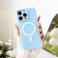 thumbnail image 1 of Decase Fashion Magnetic Case for iPhone 11,Rugged Magnetic Back Cover,Compatible with Mag-Safe,Matte Slim Shockproof Hard PC+Soft TPU Bumper Protective Phone Cover for Women Men,Blue, 1 of 8